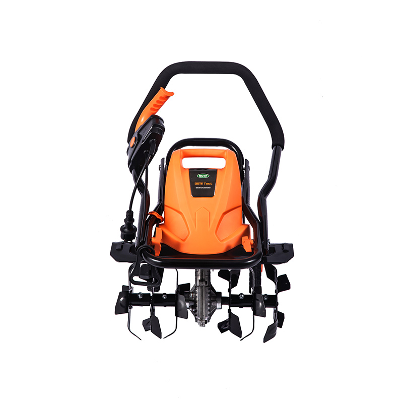 OT7A503 Electric Tiller China Garden Tool 1500W 6 cuchillas ajustables con rueda extraíble plegable